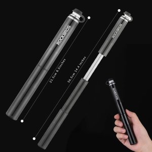 RockBros Pompka rowerowa JG-PB-004 lekka z manometrem - czarna (5907769390999) 2