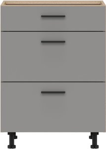 BogFran Szafka dolna z szufladami 60 cm kuchenna PATI PK18/PF18 Jasny Grafit (BF-PF18 JG KPL) 2