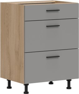 BogFran Szafka dolna z szufladami 60 cm kuchenna PATI PK18/PF18 Jasny Grafit (BF-PF18 JG KPL) 3
