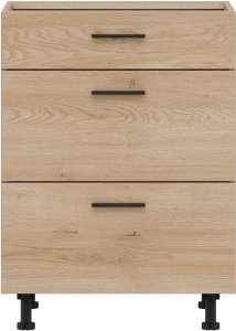 BogFran Szafka dolna z szufladami 60 cm kuchenna stojąca PATI PK18/PF18 Dąb Cremona (BF-PF18 DCT KPL) 2