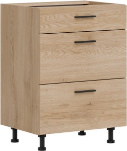 BogFran Szafka dolna z szufladami 60 cm kuchenna stojąca PATI PK18/PF18 Dąb Cremona (BF-PF18 DCT KPL) 3