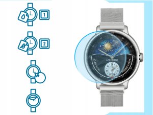 Alogy 2PAK Szkło Hartowane Uniwersalne Na Smartwatch fi 36mm Szkiełko Ochronne 9H (BUND1207) 4