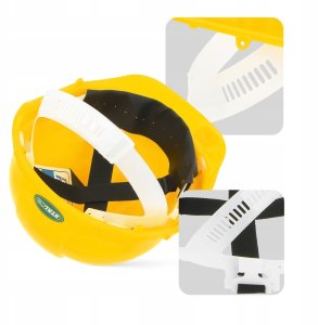Stalco Kask ochronny przemysłowy żółty BHP budowlany wentylowany 3