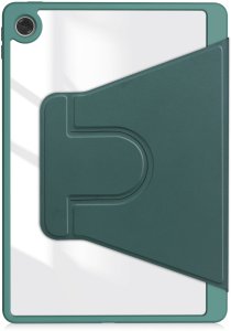 Etui na tablet 4kom.pl 360 Crystal do Lenovo Tab 10.1 2025, zielone - ochronne z podstawką, dostęp do portów i przycisków 2