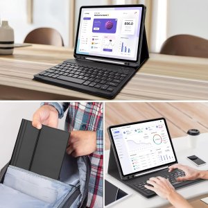 Etui na tablet Uniq 360 z klawiaturą do Apple iPad 10.9 2022 Gen. 10 / 11 2025 A16 Gen. 11 / Apple iPad 11 2025 / Apple iPad 10 2024, czarne - ochronne 16