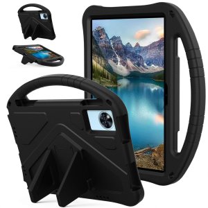 Etui na tablet Strado-Tech FunColor do Lenovo Idea Tab 11, czarne - ochronne z podstawką, dostęp do portów i przycisków 8