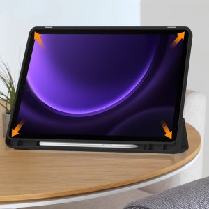 Etui na tablet Strado-Tech Smart Pencil do Samsung Galaxy Tab S9 SM X716 S9 FE S10 FE Lite, czarne - ochronne 8
