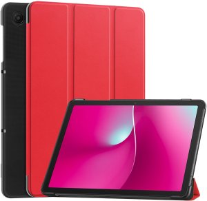 Etui na tablet SUPERO Smart do T-Mobile T Tablet 2 10.1 5G 2025 z klapką, czerwone - ochronne z podstawką 11