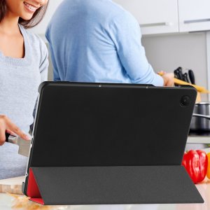 Etui na tablet SUPERO Smart do T-Mobile T Tablet 2 10.1 5G 2025 z klapką, czerwone - ochronne z podstawką 5