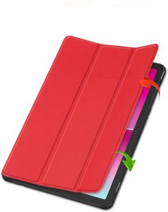 Etui na tablet SUPERO Smart do T-Mobile T Tablet 2 10.1 5G 2025 z klapką, czerwone - ochronne z podstawką 9