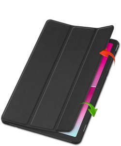 Etui na tablet SUPERO Smart do T-Mobile T Tablet 2 10.1 5G 2025 z klapką, czarne - ochronne z podstawką 9