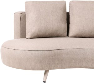 Beliani Sofa ogrodowa dla 3 osób PARORI Prawostronny Beżowy 5