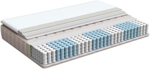 Beliani Materac kieszeniowy z lateksem Daydream H2/3 średnio twardy 120 x 200 cm 2