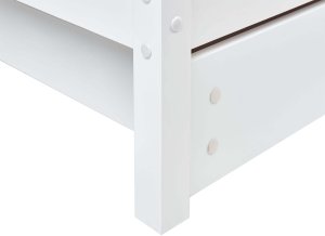 Beliani Łóżko piętrowe z szufladami Domek Drewno GIRGOLS 90 x 200 cm ze schowkiem Biały 13
