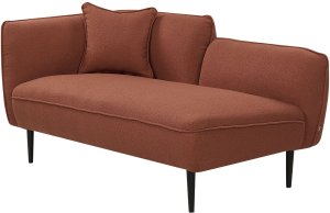 Beliani Szezlong boucle lewostronny ciemnoczerwony CHEVANNES 5