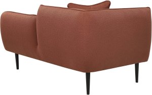 Beliani Szezlong boucle lewostronny ciemnoczerwony CHEVANNES 6