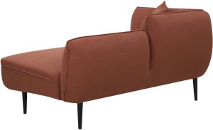 Beliani Szezlong boucle lewostronny ciemnoczerwony CHEVANNES 7