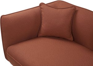 Beliani Szezlong boucle lewostronny ciemnoczerwony CHEVANNES 8