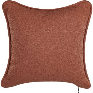 Beliani Szezlong boucle lewostronny ciemnoczerwony CHEVANNES 9
