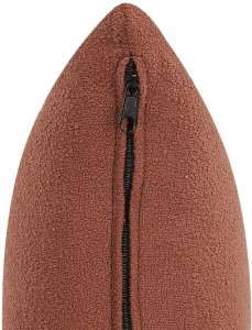 Beliani Szezlong boucle lewostronny ciemnoczerwony CHEVANNES 10