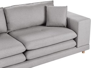 Beliani Sofa 2-osobowa szara HEDEN 6