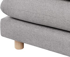 Beliani Sofa 2-osobowa szara HEDEN 10