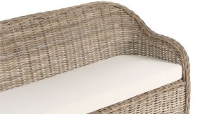 Beliani Sofa ogrodowa z otomaną dla 2 osób SUSUA Rattan Naturalny 12