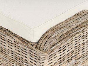 Beliani Sofa ogrodowa z otomaną dla 2 osób SUSUA Rattan Naturalny 14