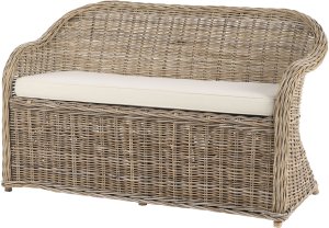 Beliani Sofa ogrodowa z otomaną dla 2 osób SUSUA Rattan Naturalny 7