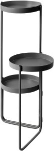 Beliani Stojak na kwiaty FRAGARIA Metal 42 cm czarny 4