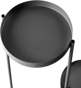 Beliani Stojak na kwiaty FRAGARIA Metal 42 cm czarny 6