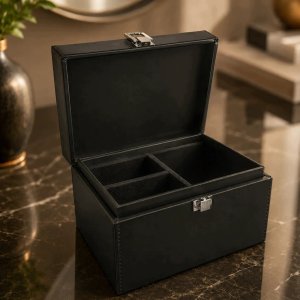 Wozinsky Pudełko blokujące sygnał RFID WPB-R16 na klucze keyless z przegrodami 16x12x9 cm - czarne (5907769388279) 2