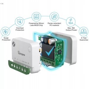 Sonoff Przekaźnik MINI-ZB1GSP PM 1 Kanał Monitorowanie Energii Zigbee BT 10