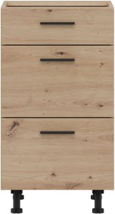BogFran Szafka dolna z szufladami 45 cm kuchenna stojąca PATI PK33/PF35 Dąb Artisan (BF-PF35 DA KPL) 2