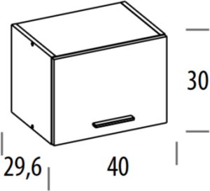 BogFran Szafka górna Nadstawka 40 cm wisząca kuchenna PATI PK28/PF29 Dąb Cremona (BF-PF29 DCT KPL) 5