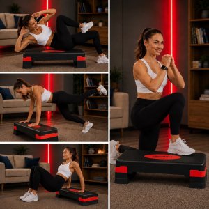 UNDERFIT Step do ćwiczeń 3-stopniowy PowerStep czerwony 5