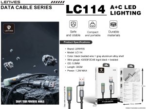 Lampka USB Lenyes 2w1 z lampką LED LC114 2