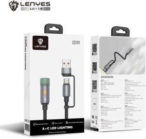 Lampka USB Lenyes 2w1 z lampką LED LC114 4