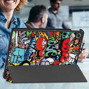 Etui na tablet Strado-Tech Graficzne do Lenovo Tab 10.1 2025 z klapką - ochronne z podstawką 3