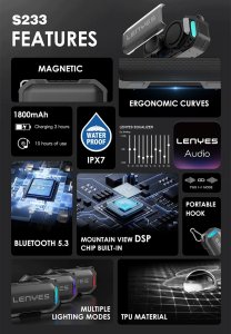 Głośnik Lenyes Bluetooth MAGGLOW z S233 3