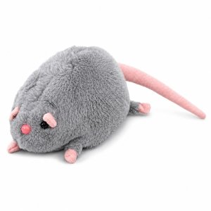 LeanToys Pluszowa Maskotka Przytulanka Szczur z Długim Ogonem Szary 40 cm 2