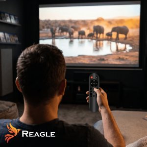 Reagle Uniwersalny pilot do projektora LED, rzutnika funkcja myszki BLUETOOTH (R-MOVIELUM-C5) 10