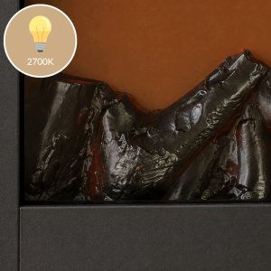 Vilde Kominek dekoracyjny LED, metalowy, 10 x 41 x 25 cm 5