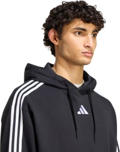 Adidas Bluza męska Essentials 3-Stripes French Terry Hoodie czarna KY6605 L 4