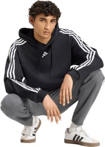 Adidas Bluza męska Essentials 3-Stripes French Terry Hoodie czarna KY6605 L 6