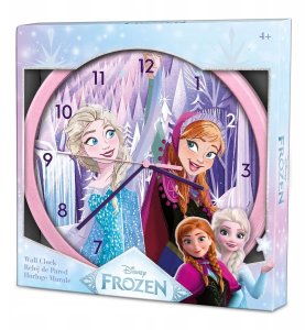 KIDS Zegar ścienny na ścianę 25cm Kraina Lodu Elsa Elza Anna Frozen dla dziecka / Fzn3954 (SB12057) 3