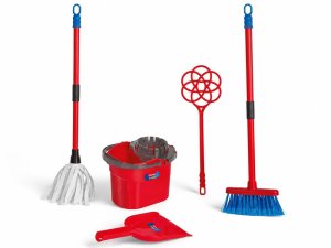 Mattel Zestaw do sprzątania Vileda Pulizie dla dzieci Mop, wiadro, miotła EDUKAMP (ZA6730) 5