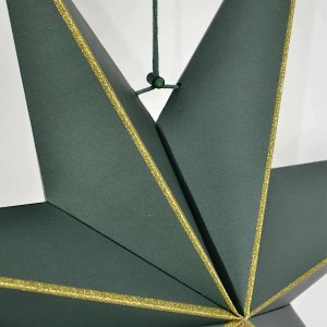Edelman Gwiazda dekoracyjna wisząca papierowa FSC 18x45CM zielona 7 ramion MICA 3