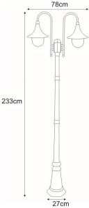 Kaja Lampa ogrodowa zewnętrzna Boston K-8132 czarny latarnia czarna 7