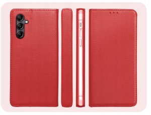 Hello Case Etui z Klapką Do Samsung Galaxy A14 4G / 5G (Czerwone, Zamykane) Szkło (BNDL3932) 6